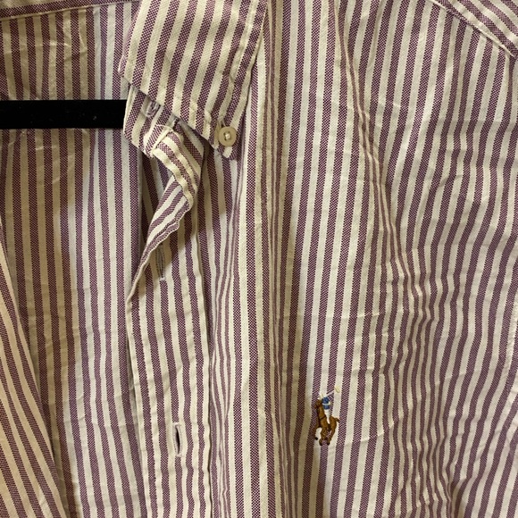 Purple and white Polo Ralph Lauren button up size large - Picture 3 of 3